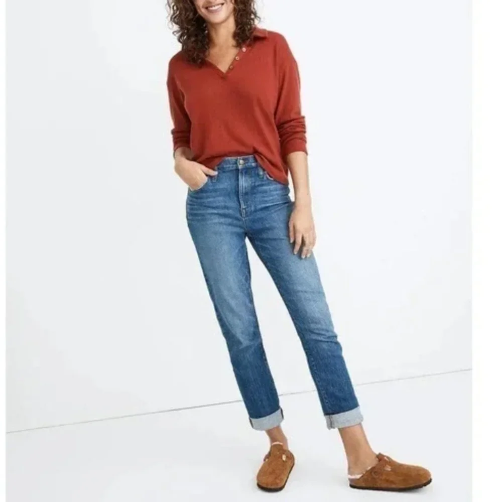 MADEWELL The High Rise Slim Boyjean Cuffed in Size 28 - SOLD OUT on their site! - Picture 2 of 10